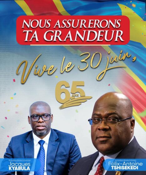 La Province du Haut-Katanga reste convaincue que « l’avenir du Congo est beau », comme nous l’avons hérité de Patrice Lumumba.